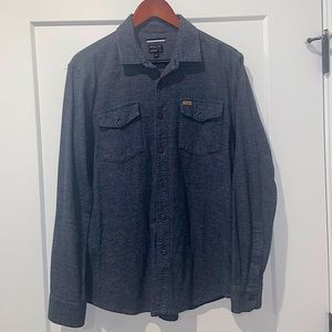 Men’s RVCA Flannel Long Sleeve Button Down Shirt Size Medium